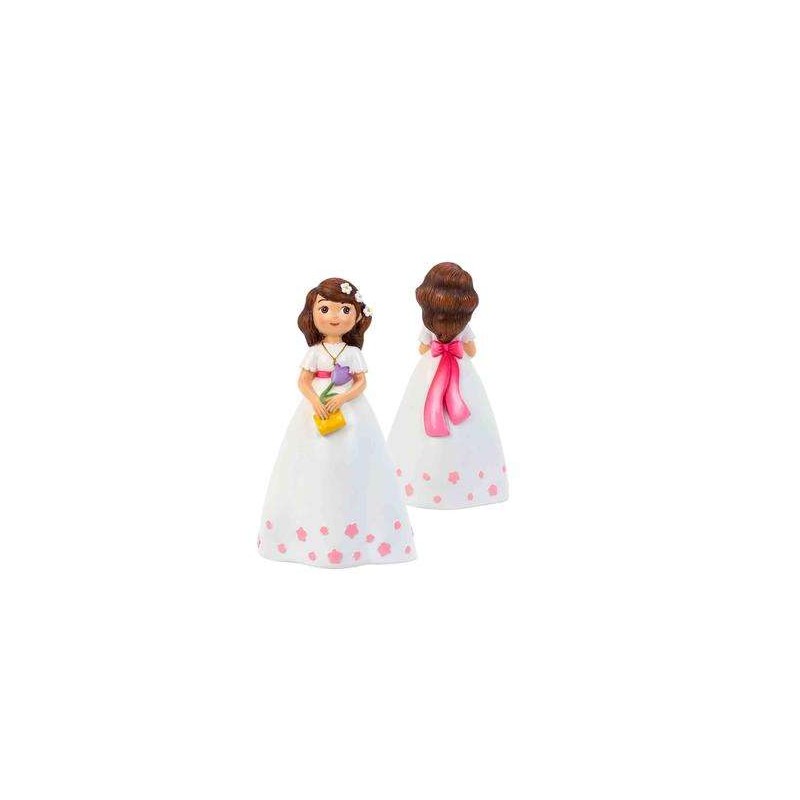 FIGURA NIÑA COMUNIO LIBRO 17 CM