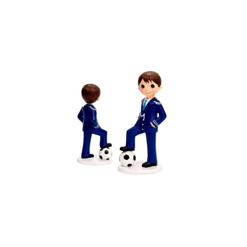 FIGURA NIÑO COMUNION FUTBOL 17 CM