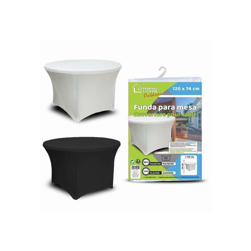 FUNDA MESA PLEGABLE BLANCO/NEGRO