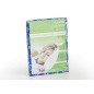 FUNDA COLCHON MICRO ESTAMP AZUL FLORES 135