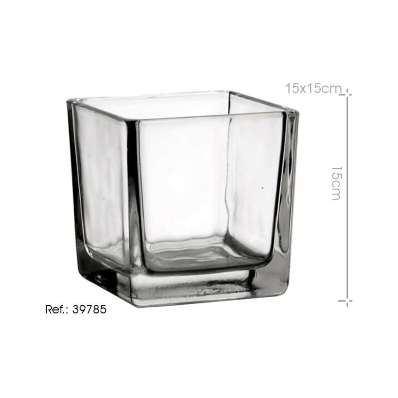 PORTAVELAS CRISTAL 15X15