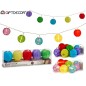 TIRA LED 10 FAROLES PAPEL COLOR                   