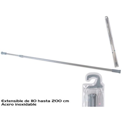 BARRA BAÑO EXTENSIBLE 110-200 CM CROMADA