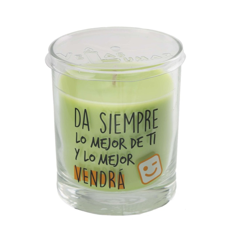 VELA VASO PERF. MENSAJE SIEMPRE                   
