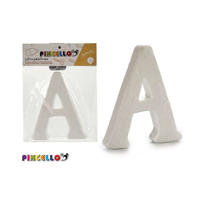 LETRA A POLIESTIRENO 13.5X15 CM                   