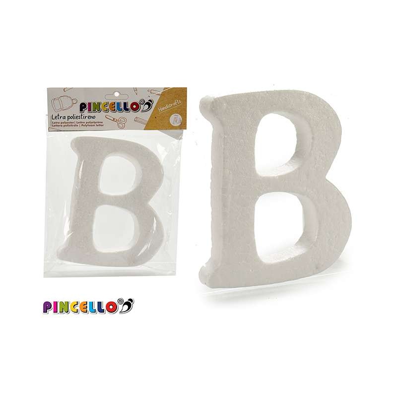 LETRA B POLIESTIRENO 13.5X15 CM                   