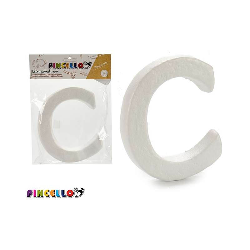 LETRA C POLIESTIRENO 13.5X15 CM                   