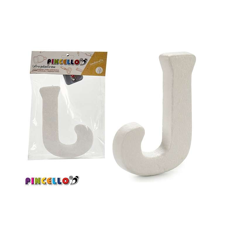 LETRA J POLIESTIRENO 13.5X15 CM                   