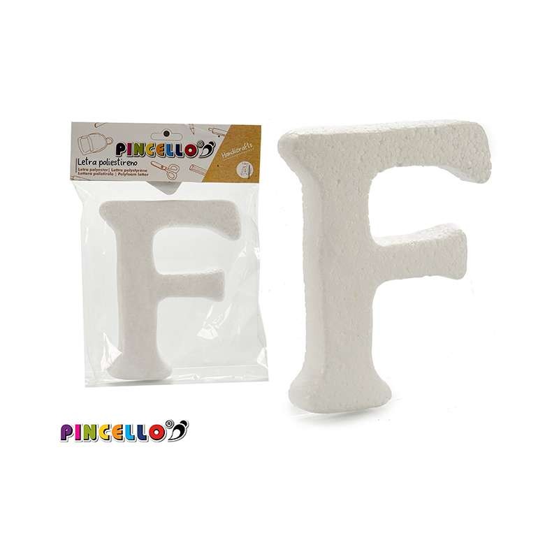 LETRA F POLIESTIRENO 13.5X15 CM                   