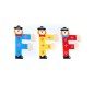 LETRA INFANTIL MADERA PAYASO "F"