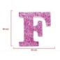 POREX LETRA F PURPURINA ROSA