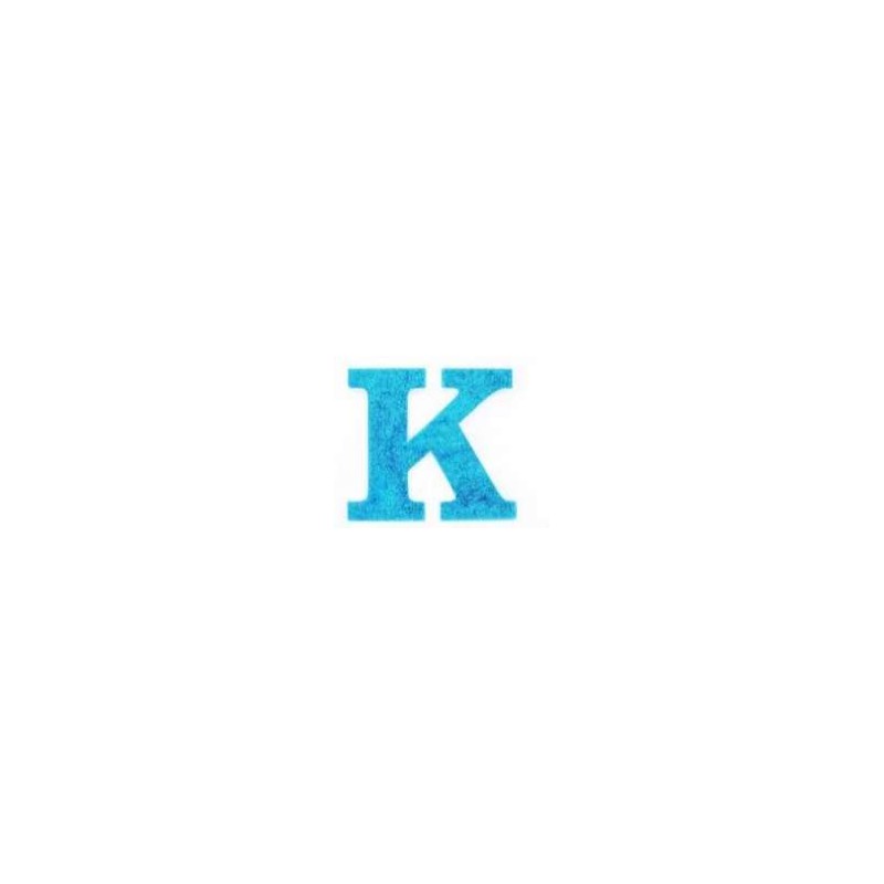 POREX LETRA K PURPURINA AZUL