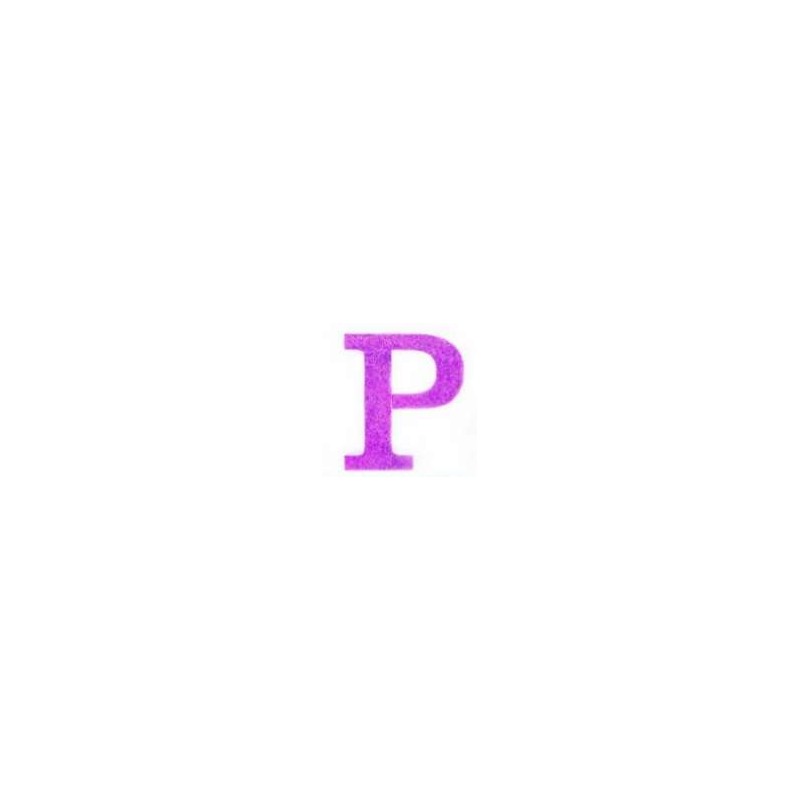 POREX LETRA P PURPURINA ROSA