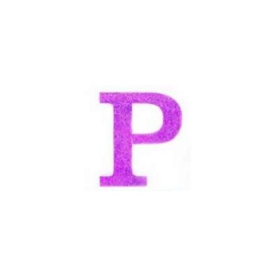 POREX LETRA P PURPURINA ROSA