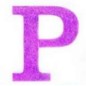 POREX LETRA P PURPURINA ROSA