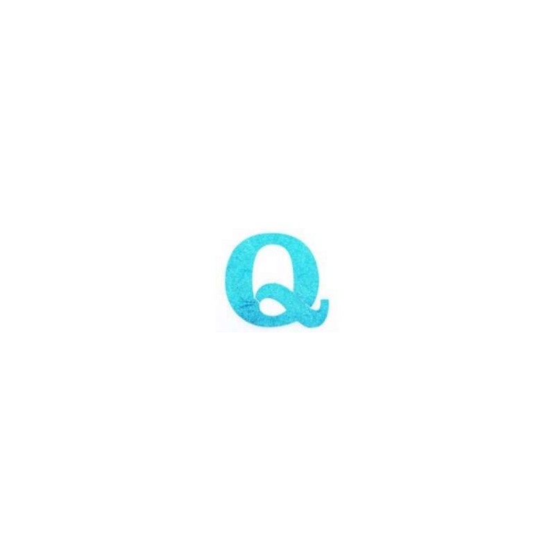 POREX LETRA Q PURPURINA AZUL