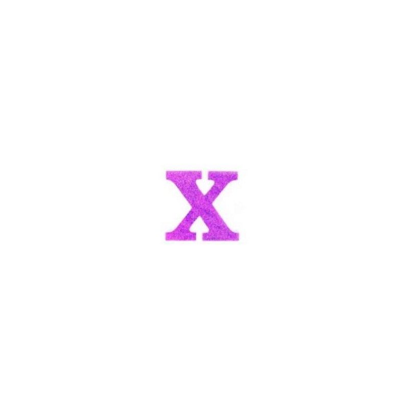 POREX LETRA X PURPURINA ROSA