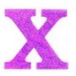 POREX LETRA X PURPURINA ROSA