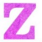 POREX LETRA Z PURPURINA ROSA