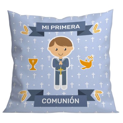 COJIN 40*40 MI PRIMERA COMUNION NIÑO              