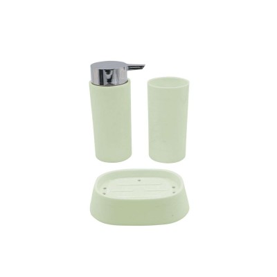 JGO BAÑO 3 PIEZAS PVC VERDE