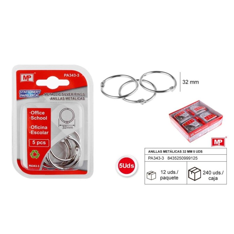 ANILLAS METALICAS 32MM 5 UDS                      