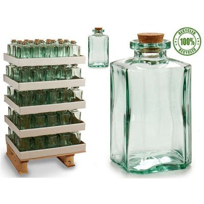 BOTELLA CUADRADA VIDRIO RECICLADO 1000 ML