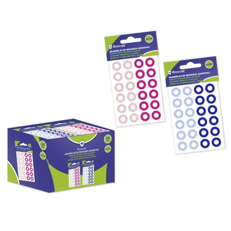 ARANDELAS DE REFUERZO GLITTER 24 UDS              