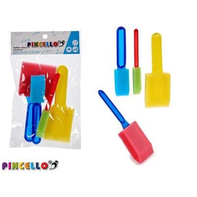 JUEGO 4 ESPATULAS ESPONJA MANUALIDADES            