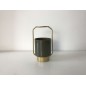 FLORERO CRISTAL BASE METAL MARRON 11*18H CM