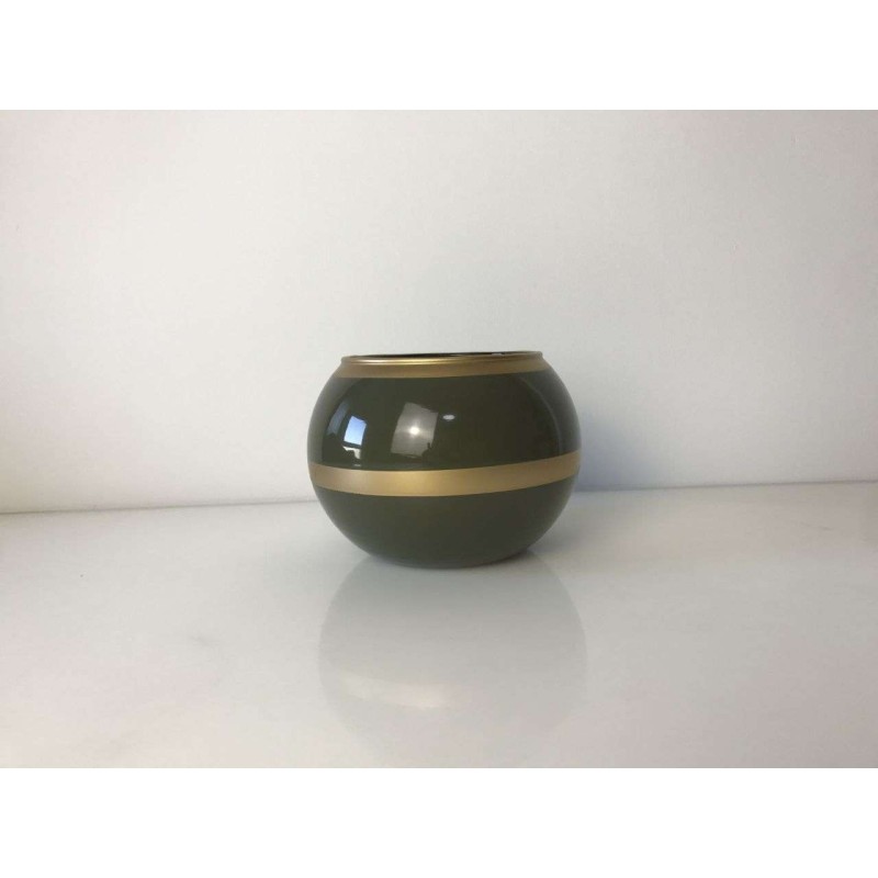 FLORERO CRISTAL MARRON 15*11H CM