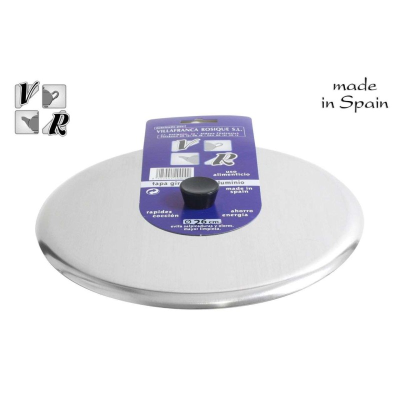 TAPA GIRATORTILLAS ALUMINIO 27 CMS.