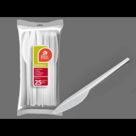 BOLSA 25 CUCHILLO GRANDE BLANCO 16.50CM.