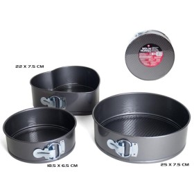 MOLDE HORNO X 3 METAL 25-22-18.5CM