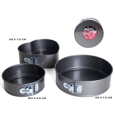 MOLDE HORNO X 3 METAL 25-22-18.5CM