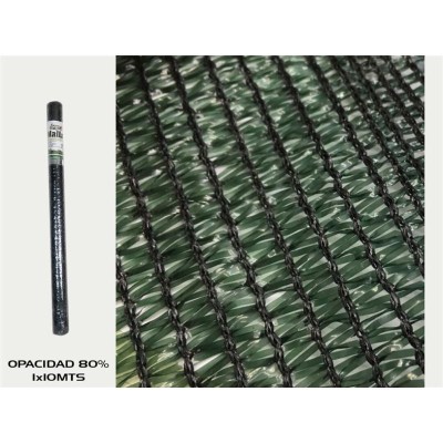 MALLA DE OCULTACION 80% OPACIDAD 1X10 M.
