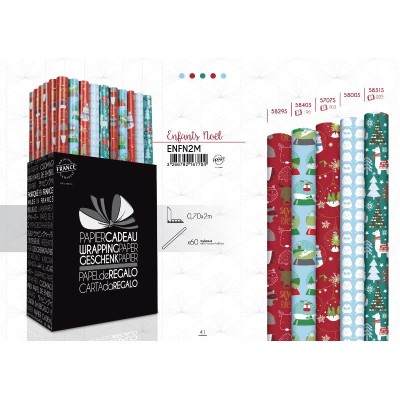 PAPEL POITOU INFANTIL NAVIDAD 2 METROS X