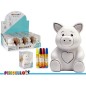 HUCHA CERDITO PVC CON 4 ROTULADORES
