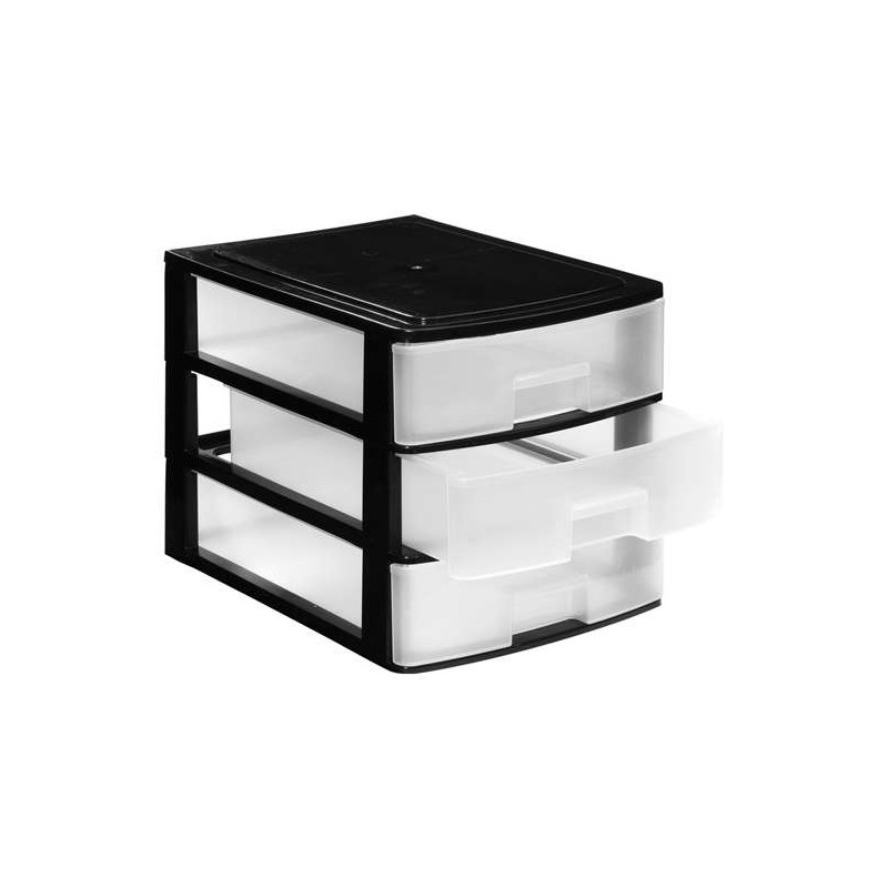 L/3 CAJONES STYLO 355X265X260 NEGRO
