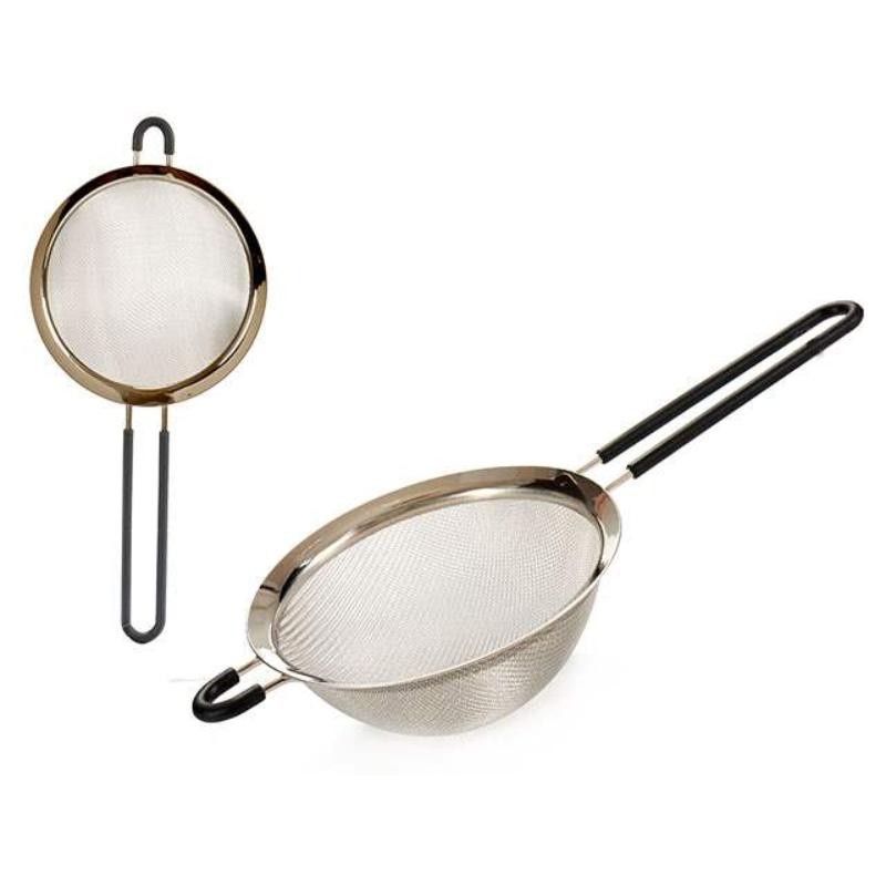 COLADOR 16 CM DIAM ACERO CON SILICONA