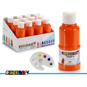 BOTE PINTURA TEMPERA 120ML NARANJA