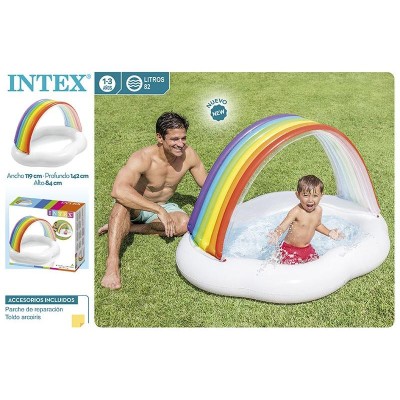 PISCINA BEBE TOLDO ARCOIRIS 1