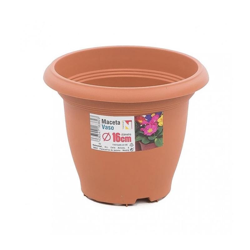 MACETA REDONDA 16 CM TERRACOTA VS02
