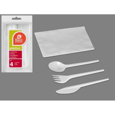 S/3 CUBIERTOS (CUCHARA,CUCHILLO ,TENEDOR )Y SERVILLETA