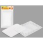 S/4 BANDEJA RECTANGULAR + BLONDA BLANCA 14X21 CM.