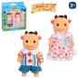 S/2 VACA FLOCADO HAPPY FAMILY 8 CM