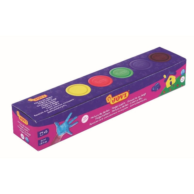 PINTURA DEDOS JOV-JOVI C/5 BOTES 35 ML. COL. SURT.