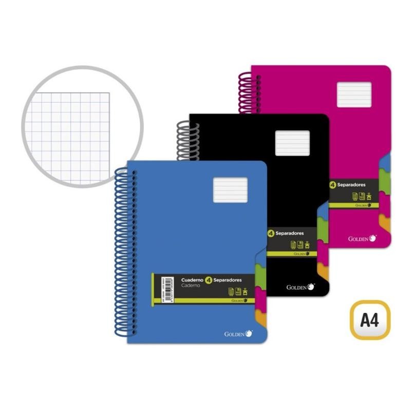 GOLDEN CUADERNO T.P A4160H 90 GRS 4 SEP CUADR