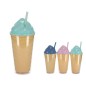 VASO C/CAÑITA ICE CREAM 450 ML 3 SURT