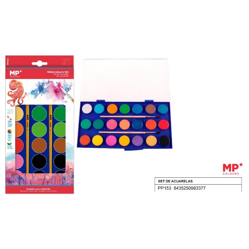 PINTURA ACUARELA 21 COLORES